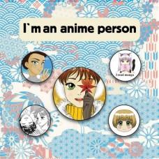 Набор значков. I'm an anime person